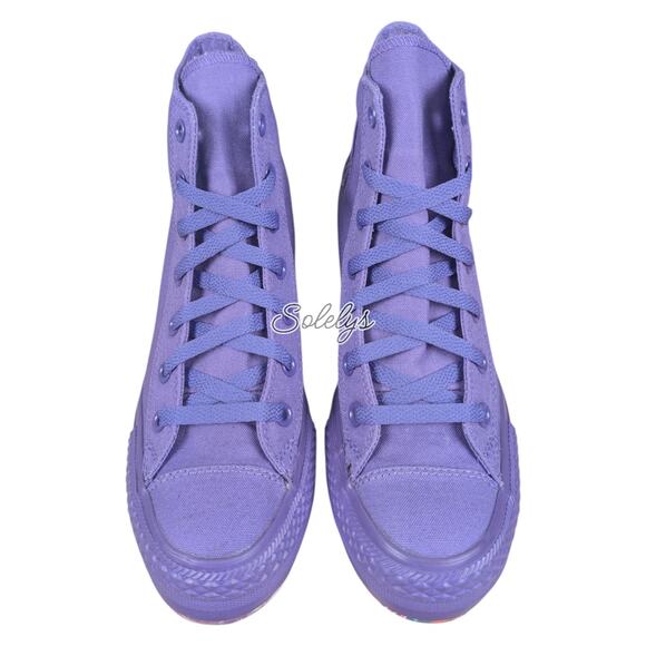 Converse 2014 RARE CTAS Platform Plus Hidden Wedge Nightshade Purple Sneaker 9 - Picture 2 of 10